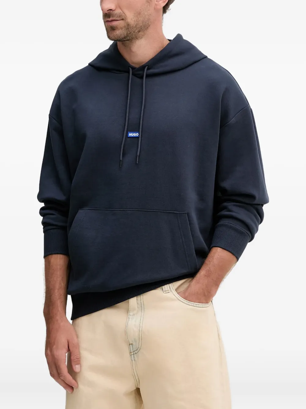 

Худи с нашивкой-логотипом HUGO, синий