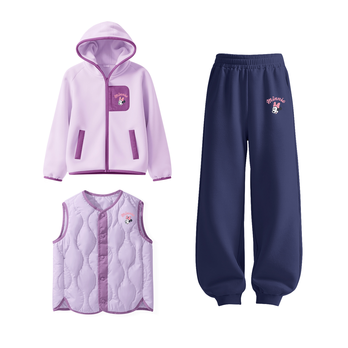 

Детская повседневная спортивная одежда Disney, фиолетовый/синий