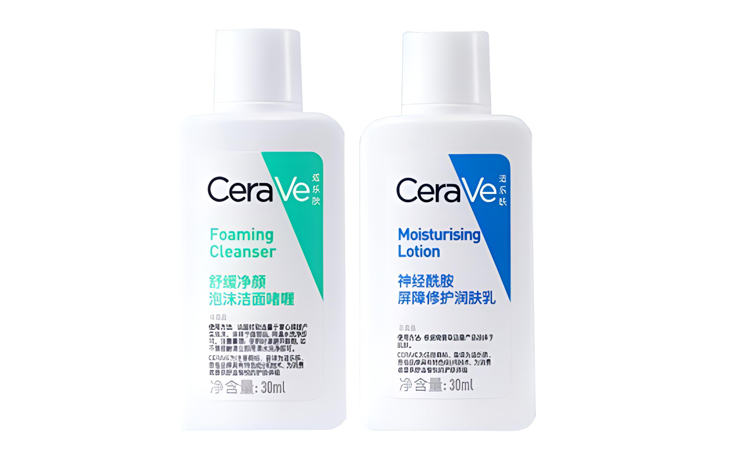 

Набор AHA очищающее средство лосьон, уходовый набор стабилизирующий увлажняющий и питающий 30мл+30мл CeraVe