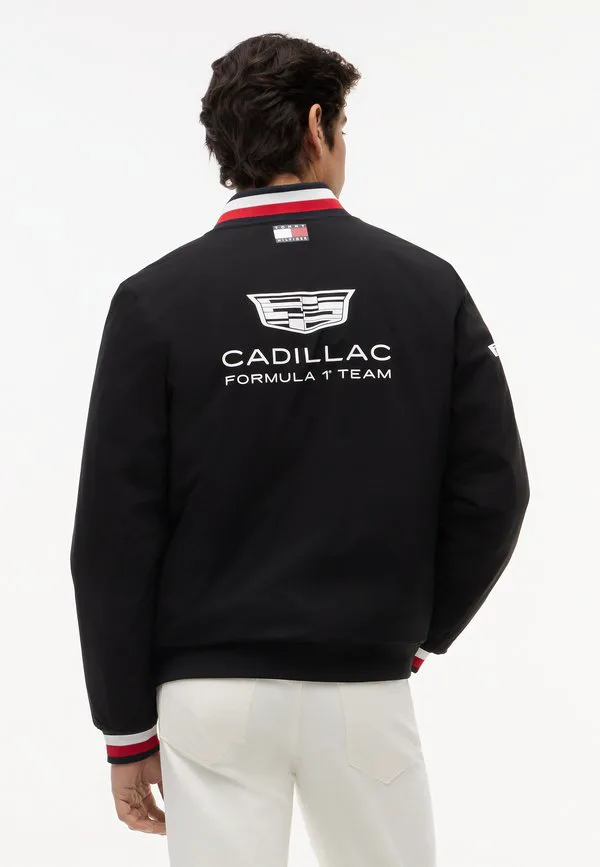 Куртка-Бомбер унисекс с логотипом команды cadillac formula 1. Tommy Hilfiger, Black — фото 2