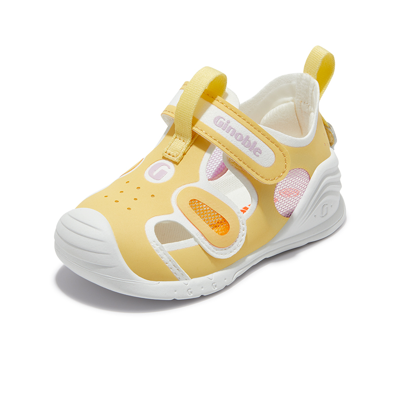 

Дышащие предходовые ботиночки и носочные туфельки для малышей GINOBLE, светло-желтый/фиолетовый/белый