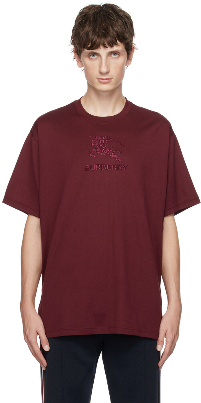 

Burberry Бордовая футболка EKD, Красный, Burberry Бордовая футболка EKD