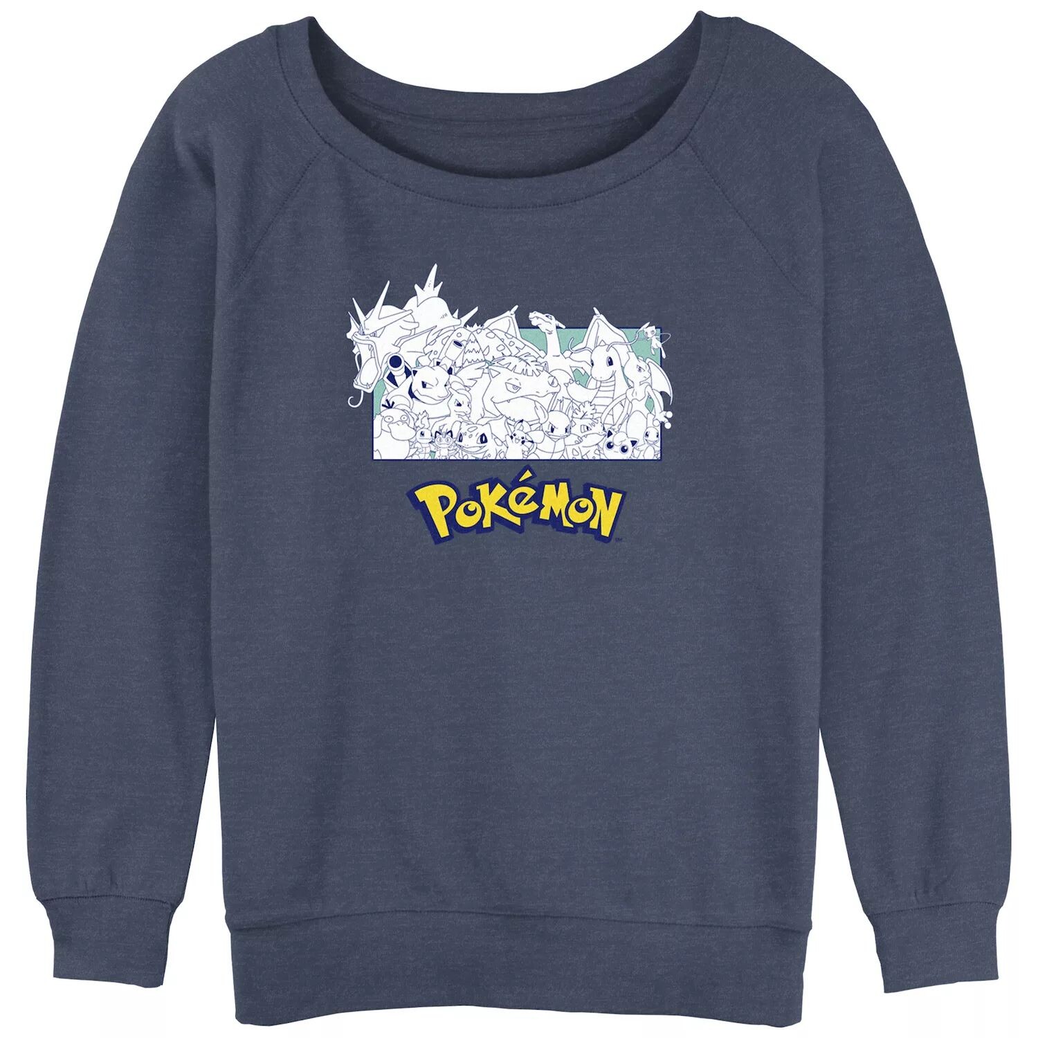 

Махровый свитшот с напуском и рисунком Pokémon Licensed Character, синий