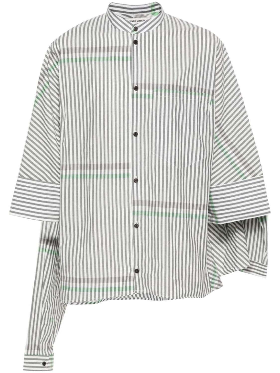 

Henrik Vibskov рубашка Double Shirt асимметричного кроя, черный
