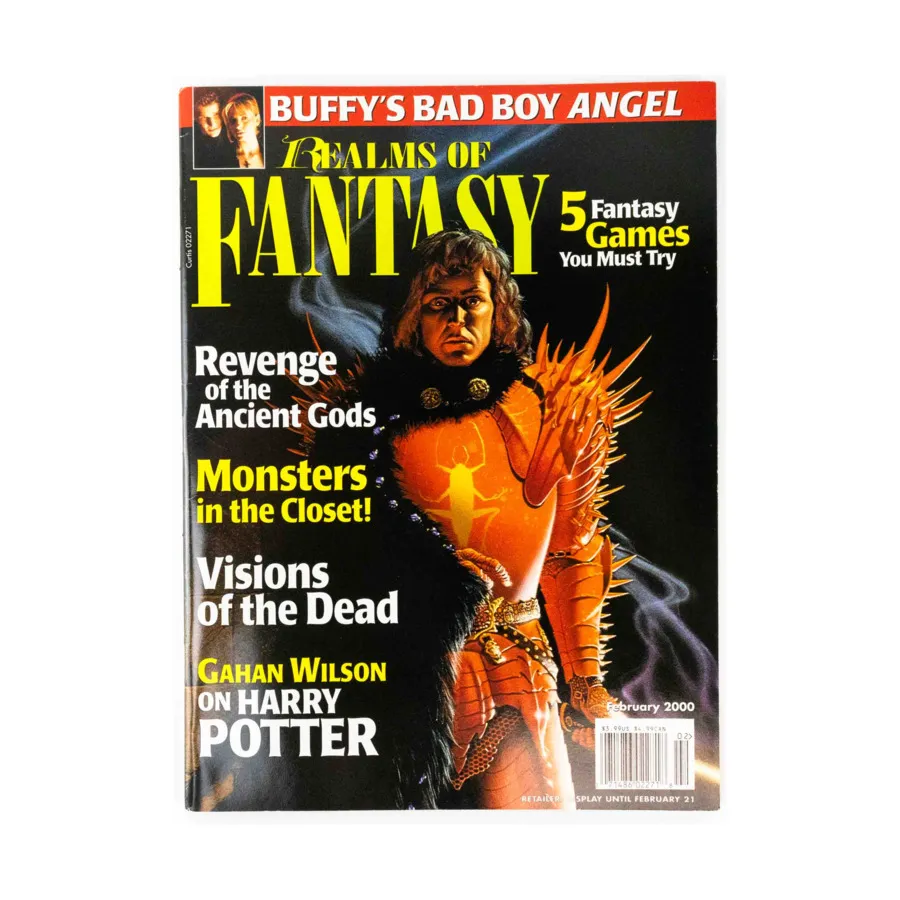 

Журнал 2000 February "5 Fantasy Games You Must Try, Revenge of the Ancient Gods, Monsters in the Closet", Realms of Fantasy Magazine