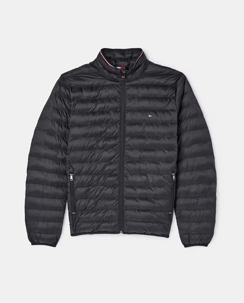 Черная легкая мужская куртка Tommy Hilfiger, черный — фото 4