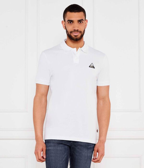 

Рубашка поло pe_fishpatch Regular fit Boss Orange, белый