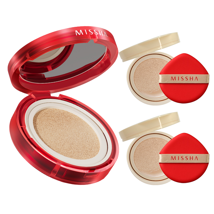 MISSHA Прозрачная база Red Air Cushions увлажняющая маскирующая солнцезащитная выравнивающая тон кожи — фото 2