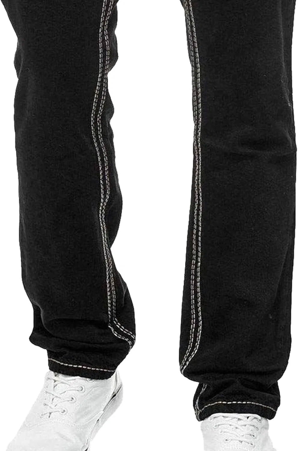 Джинсы классические, Street Micro Elastic, черный — фото 3