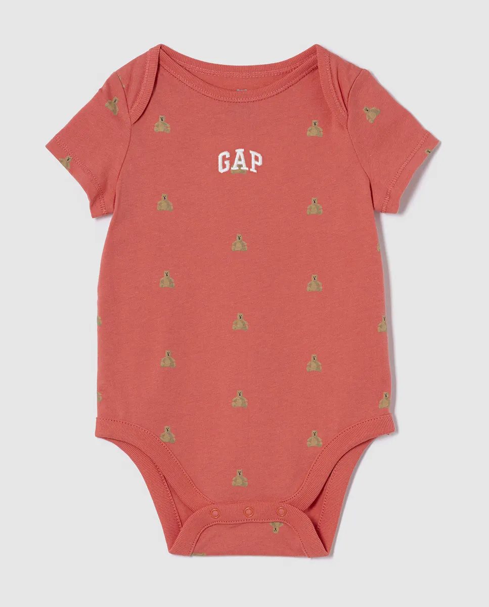 

Плюшевый мишка и комбинезон с принтом логотипа Gap, коричневый