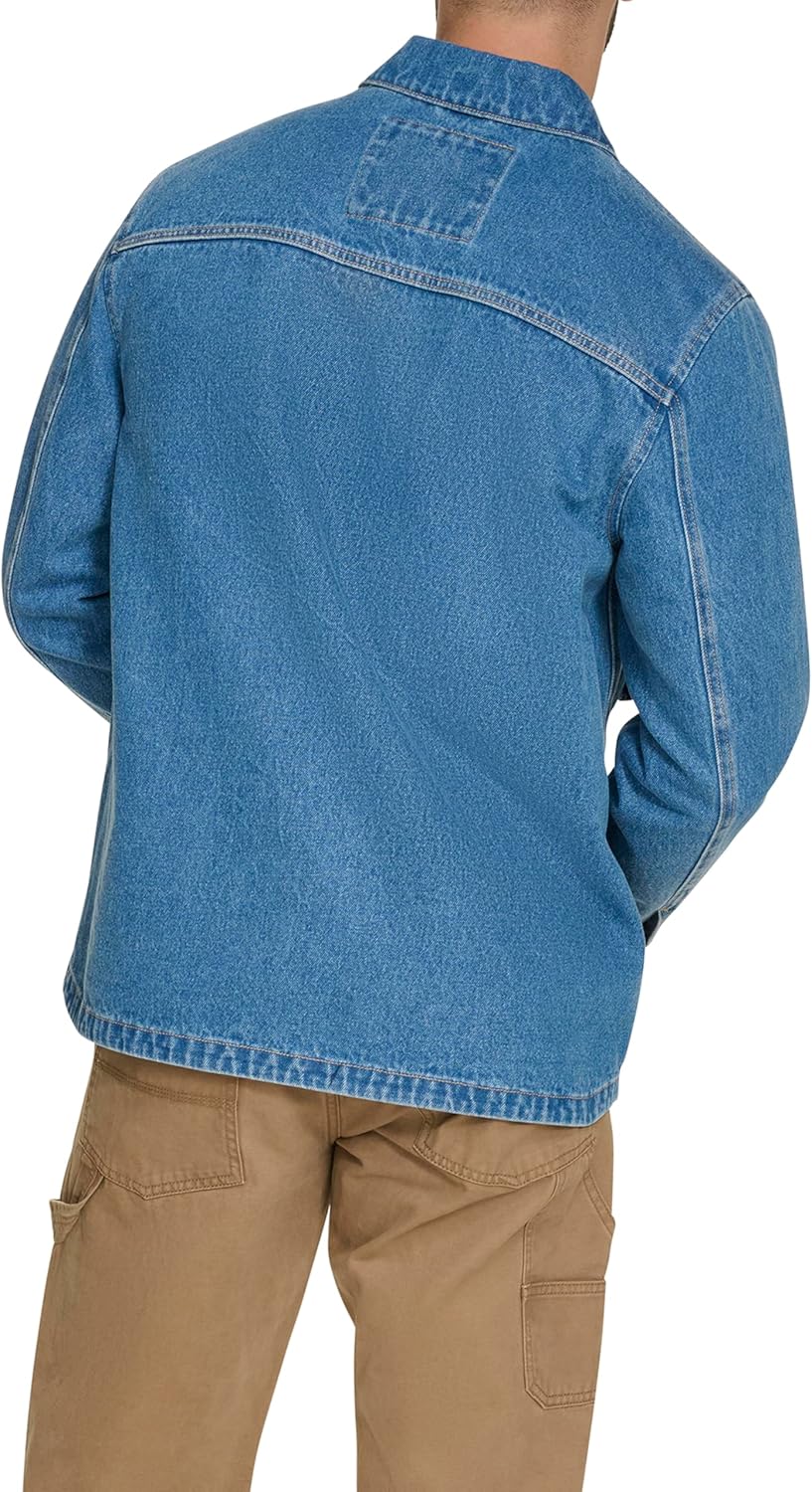 Мужская рабочая куртка Levi's с двумя нагрудными карманами, Medium Wash Denim — фото 4