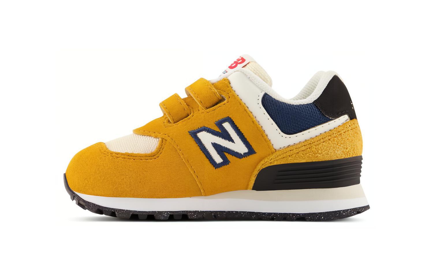 

Детские кроссовки 574 с ремешком на липучке New Balance, желтый