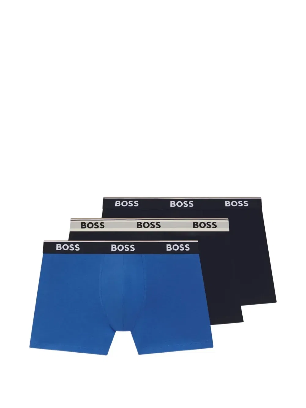 Комплект из трех боксеров с логотипом BOSS, синий