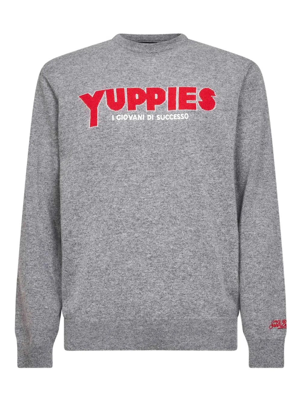 

Свитер с жаккардовой вышивкой Mc2 Saint Barth, серый