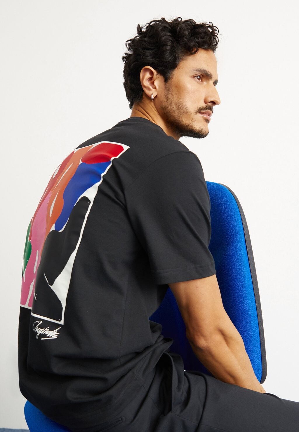 

Футболка с принтом FASHION ARTY adidas Originals, черный