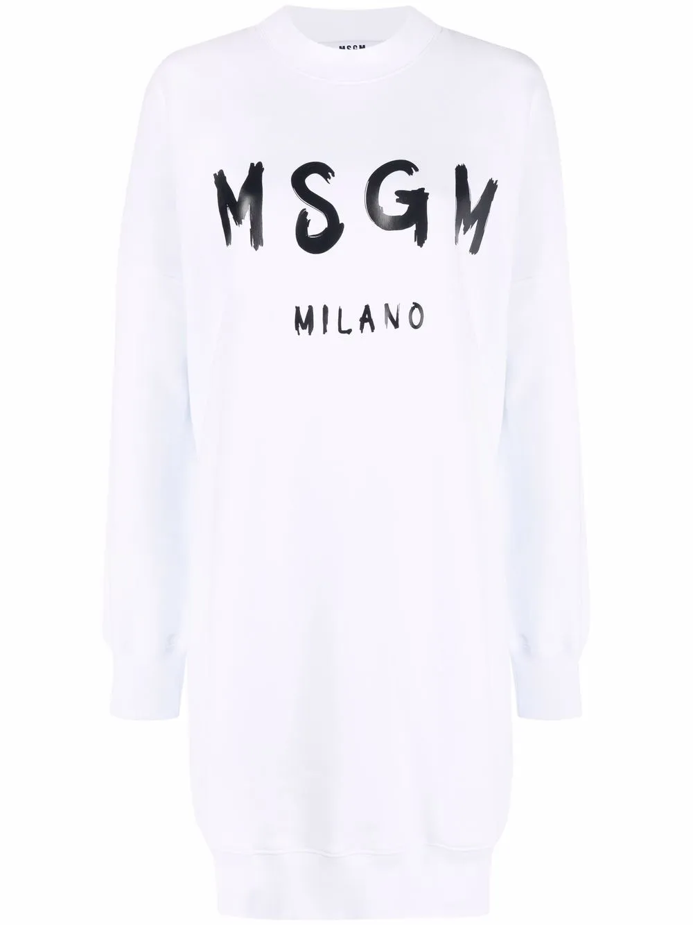 

Платье-джемпер с логотипом MSGM, белый