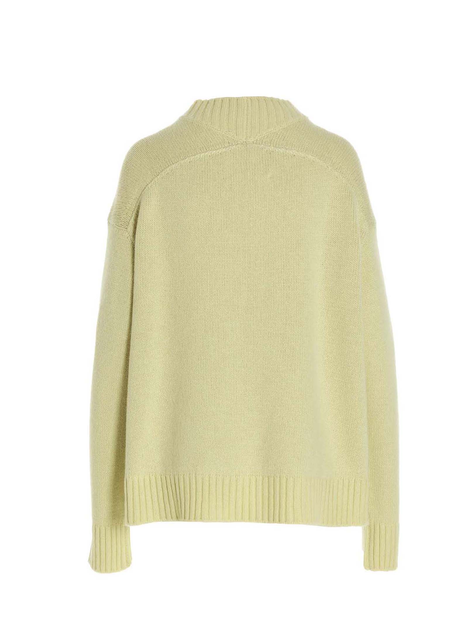 Свитер с круглым вырезом JIL SANDER, желтый — фото 2