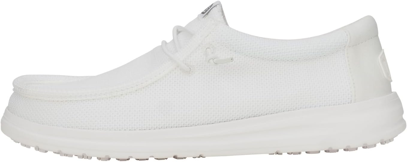 

Мужские слипоны HEYDUDE Wally Work CE, Легкая сертифицированная рабочая обувь CE, Водоотталкивающая и противоскользящая подошва, белый