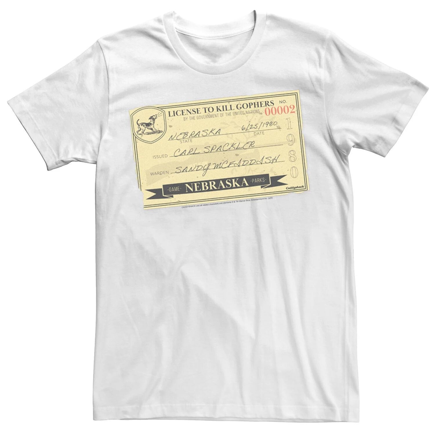 

Мужская футболка Caddyshack License To Kill Gophers Licensed Character