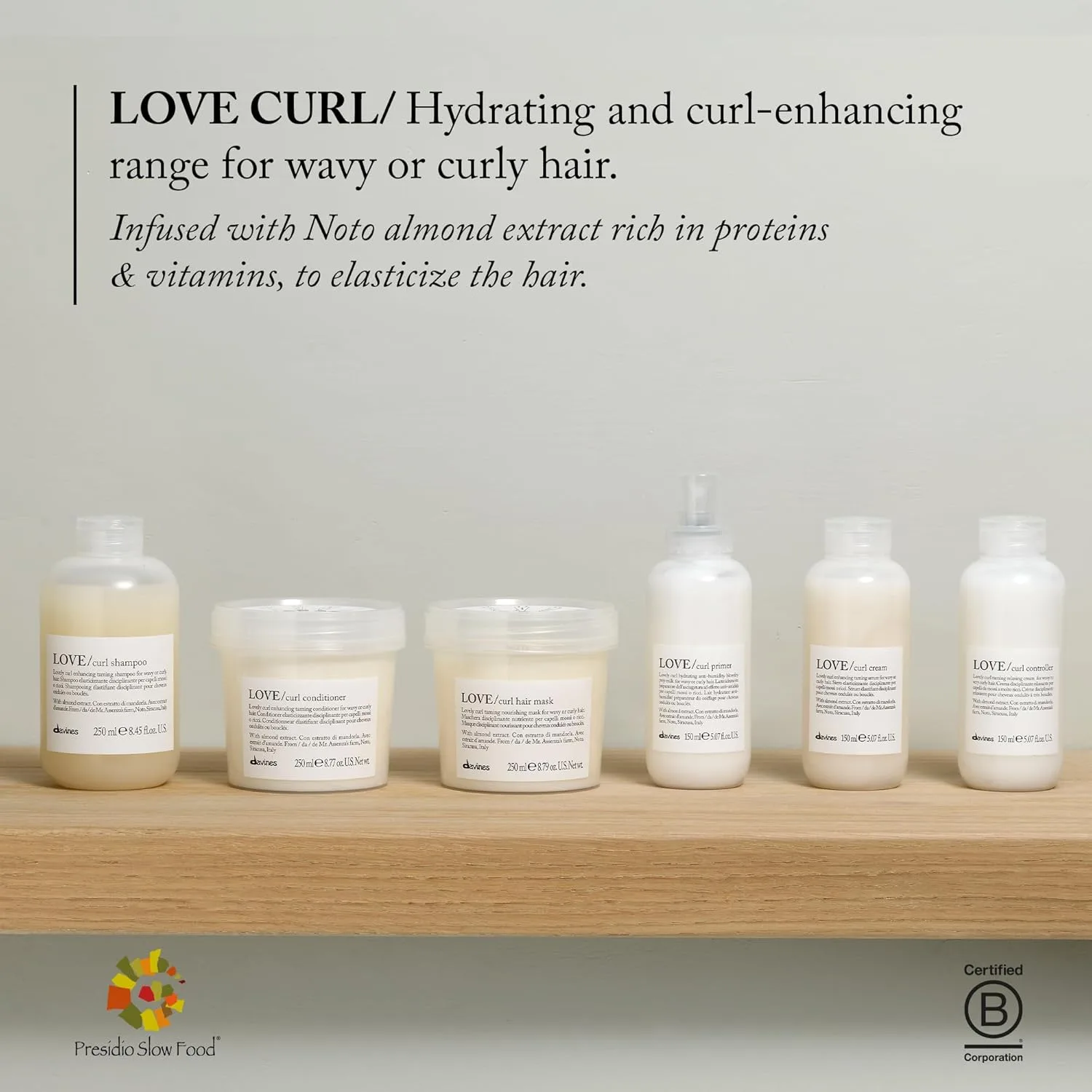 Davines LOVE Curl Controller крем для волнистых и кудрявых волос, расслабляющий эффект против пушистости - определяет текстуру, оставляя мягкие, легкие и упругие локоны даже при высокой влажности, с миндальным экстрактом, 150 мл — фото 4