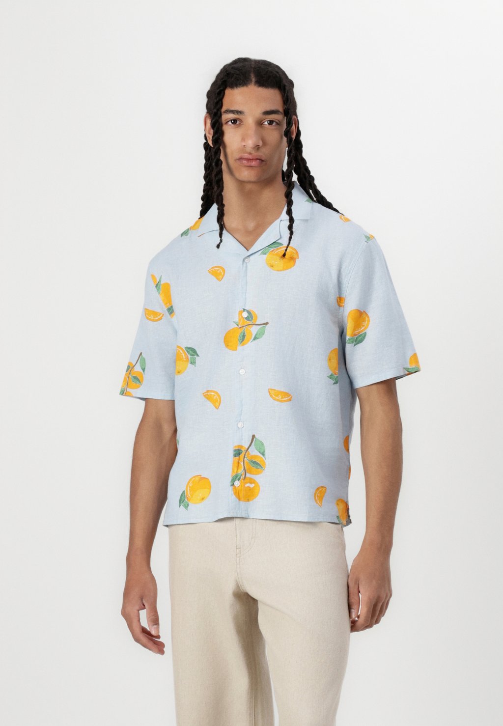 

Рубашка PRINT ORANGES Hollister Co., синий
