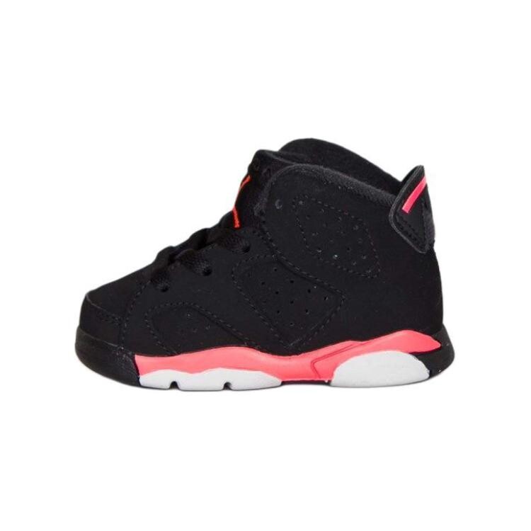 

Кроссовки Air 6 Toddler TD Mid-top Black/Pink Jordan, черный/розовый
