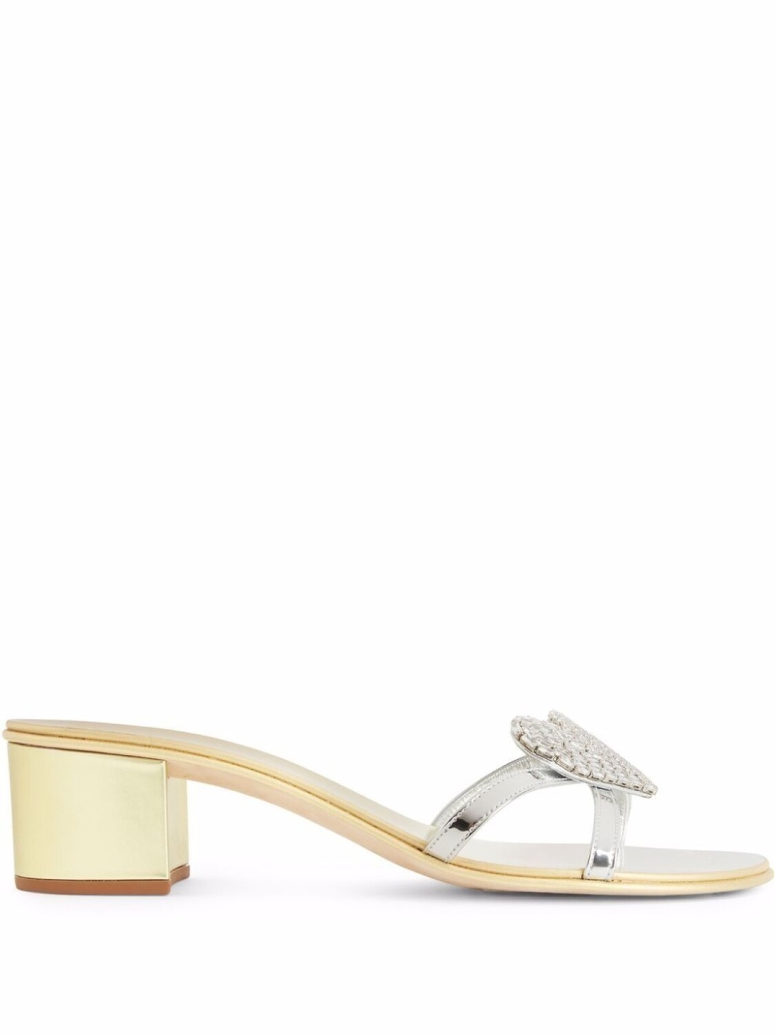 

Giuseppe Zanotti босоножки с кристаллами, серебряный