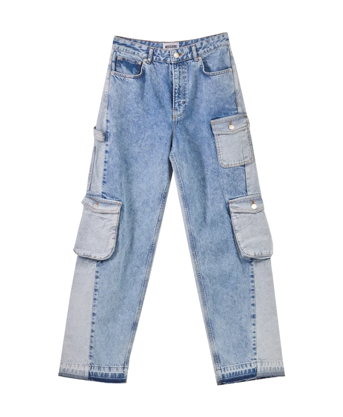 

Джинсы-Карго с широкими штанинами Moschino, синий