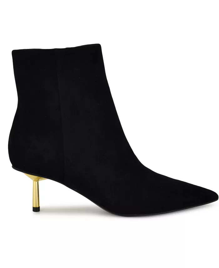 Женские ботильоны Hamesa с острым носком и каблуком-рюмочкой Nine West, черный — фото 2