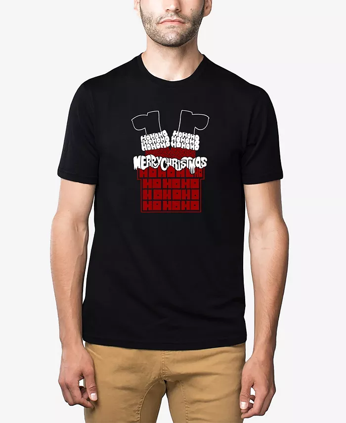 

Мужская футболка Premium Blend Word Art "Chimney Santa" LA Pop Art, черный