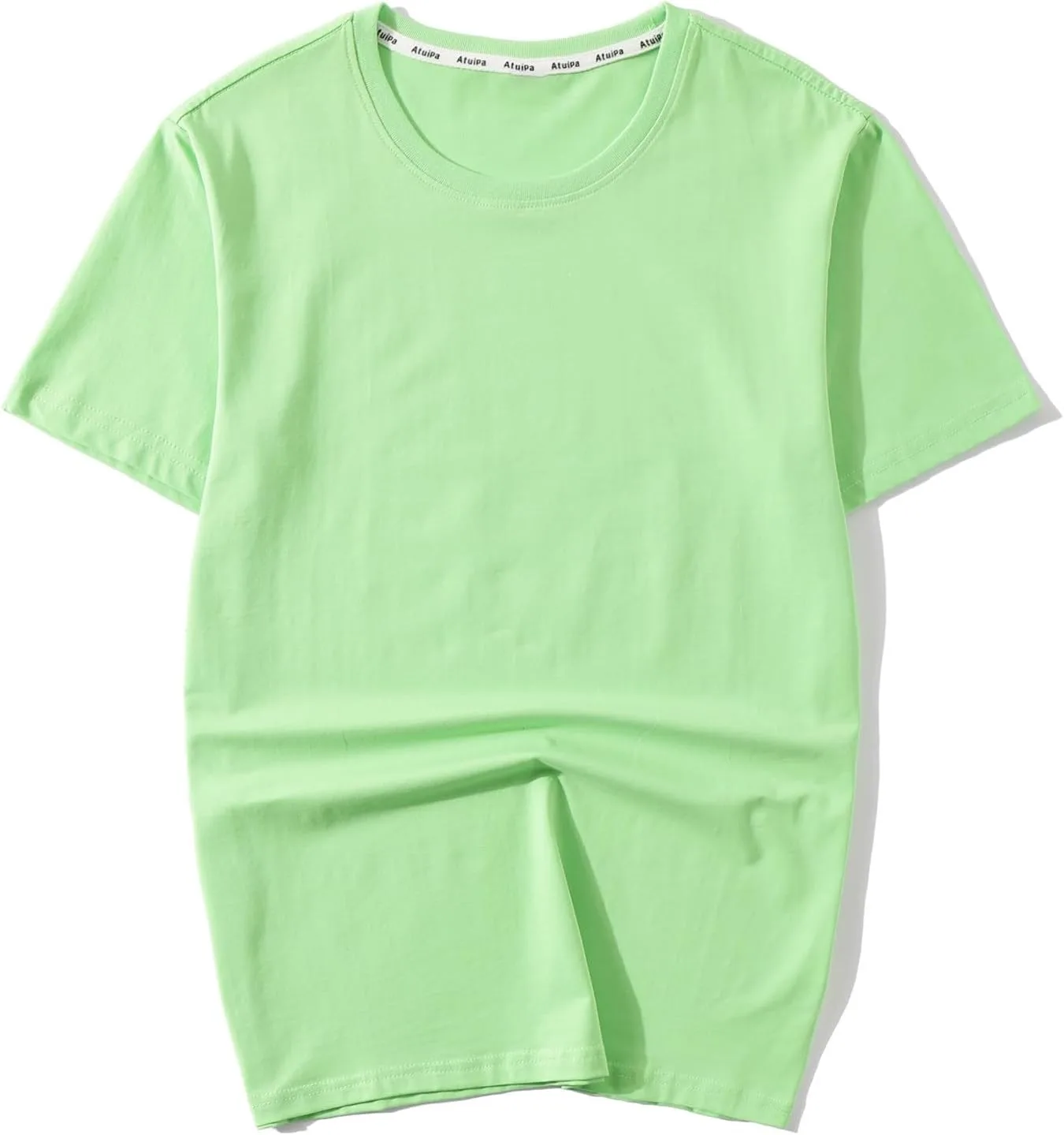 Мужская однотонная футболка с круглым вырезом и короткими рукавами Slim Fit — фото 2