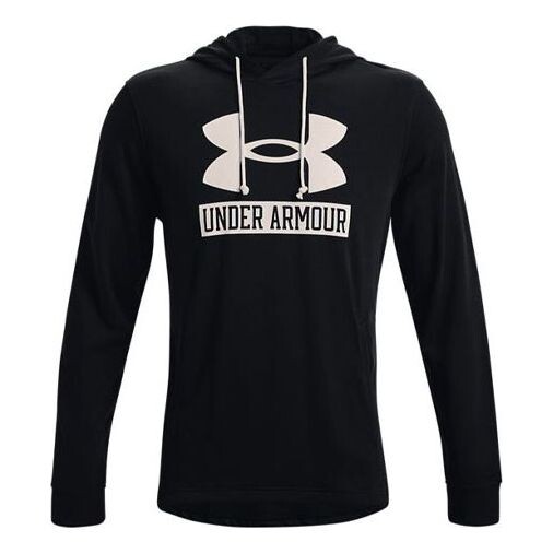 

Толстовка rival terry logo hoodie 'black' Under Armour, черный