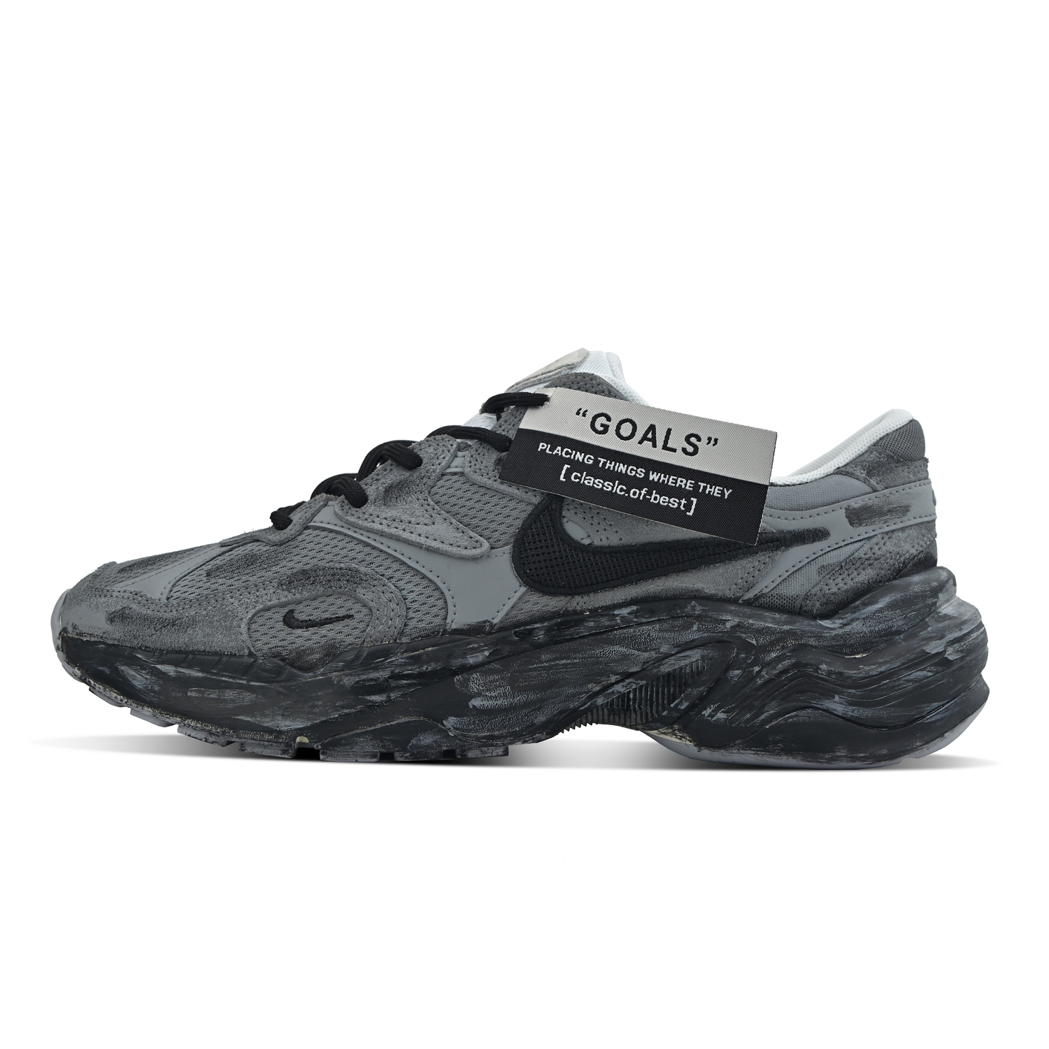 

Nike AL8 Abrasion Resistant Low top Chunky Sneakers Unisex Black Gray
