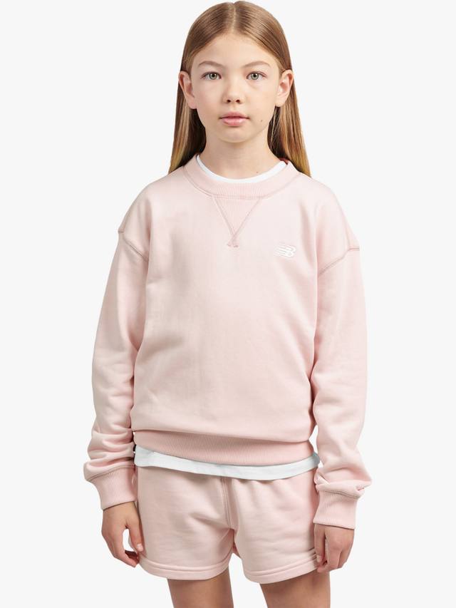 

Детский худи French Terry с маленьким логотипом New Balance, Pink Haze