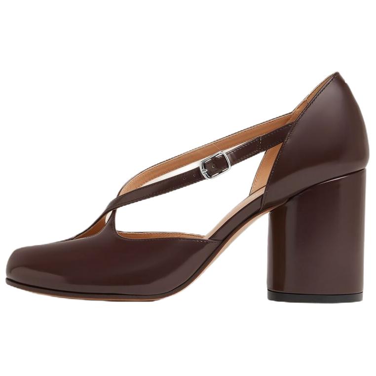 Maison Margiela Tabi Block Heel High Heels, женские, коричневые
