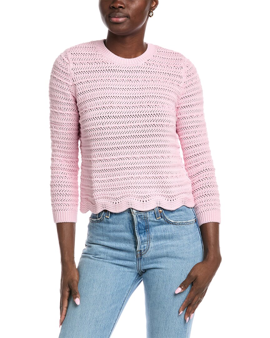 

Хлопковый свитер с волнистым краем от Autumn Cashmere, зеленый