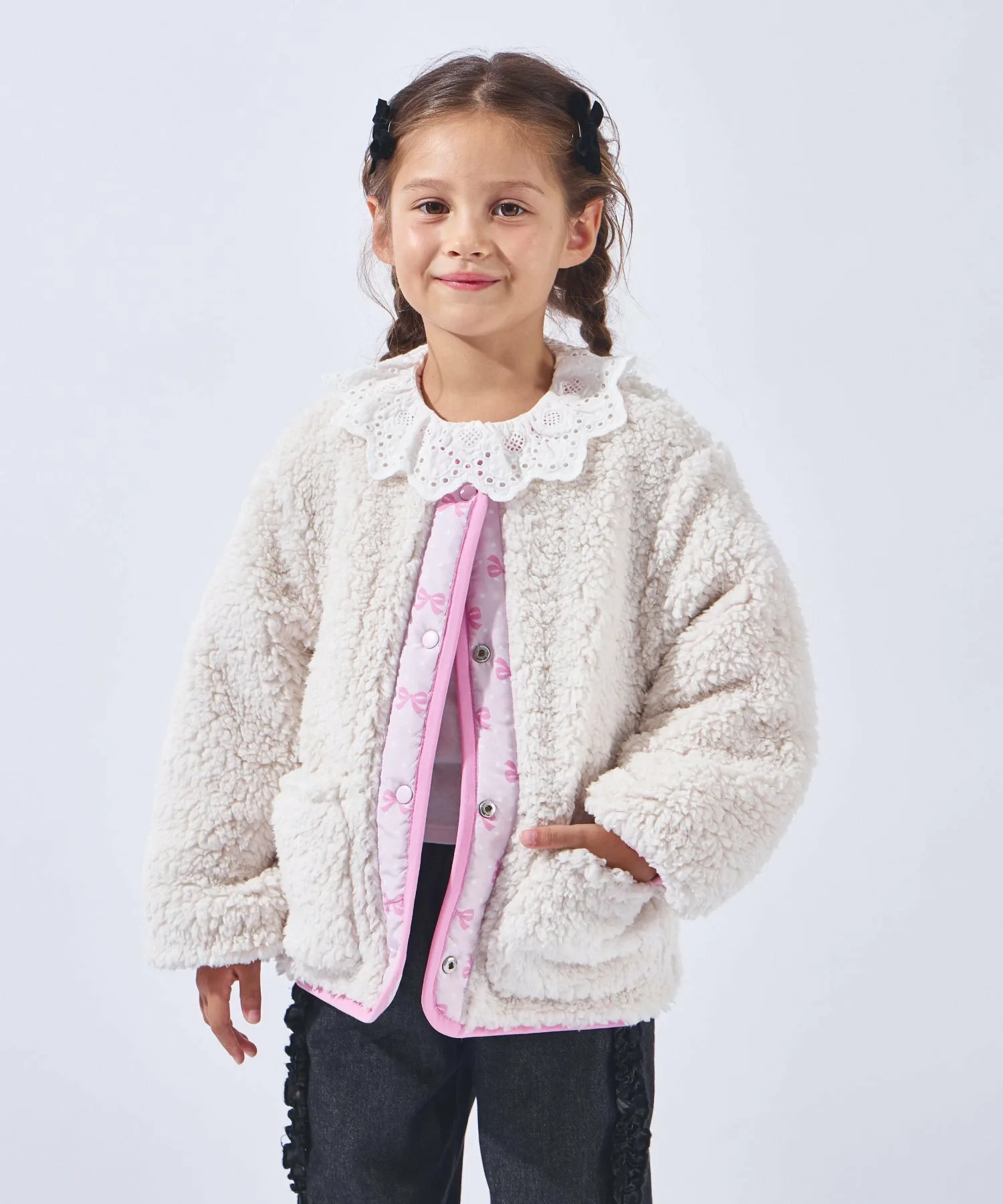 Двусторонняя куртка Ever Closet, Pink Ribbon — фото 2