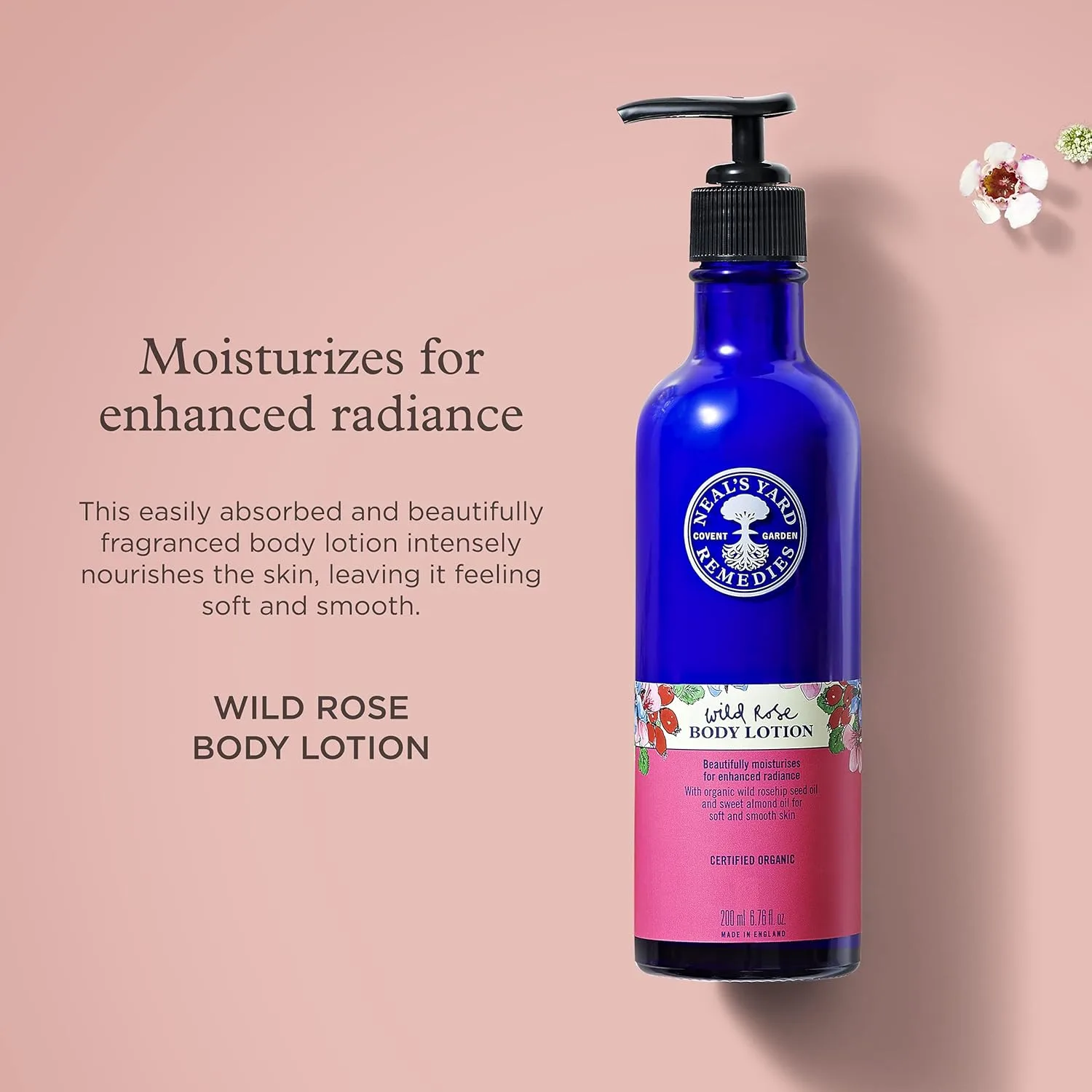 Увлажняющий лосьон для тела и рук Neal's Yard Remedies Wild Rose для всех типов кожи - увлажняющий и питательный лосьон для сухой кожи (170 г) — фото 3