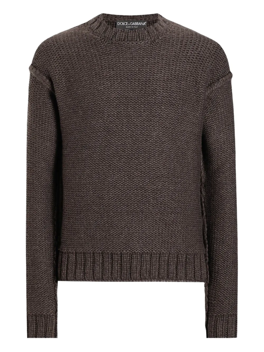 

Свитер с круглым вырезом DOLCE & GABBANA, коричневый