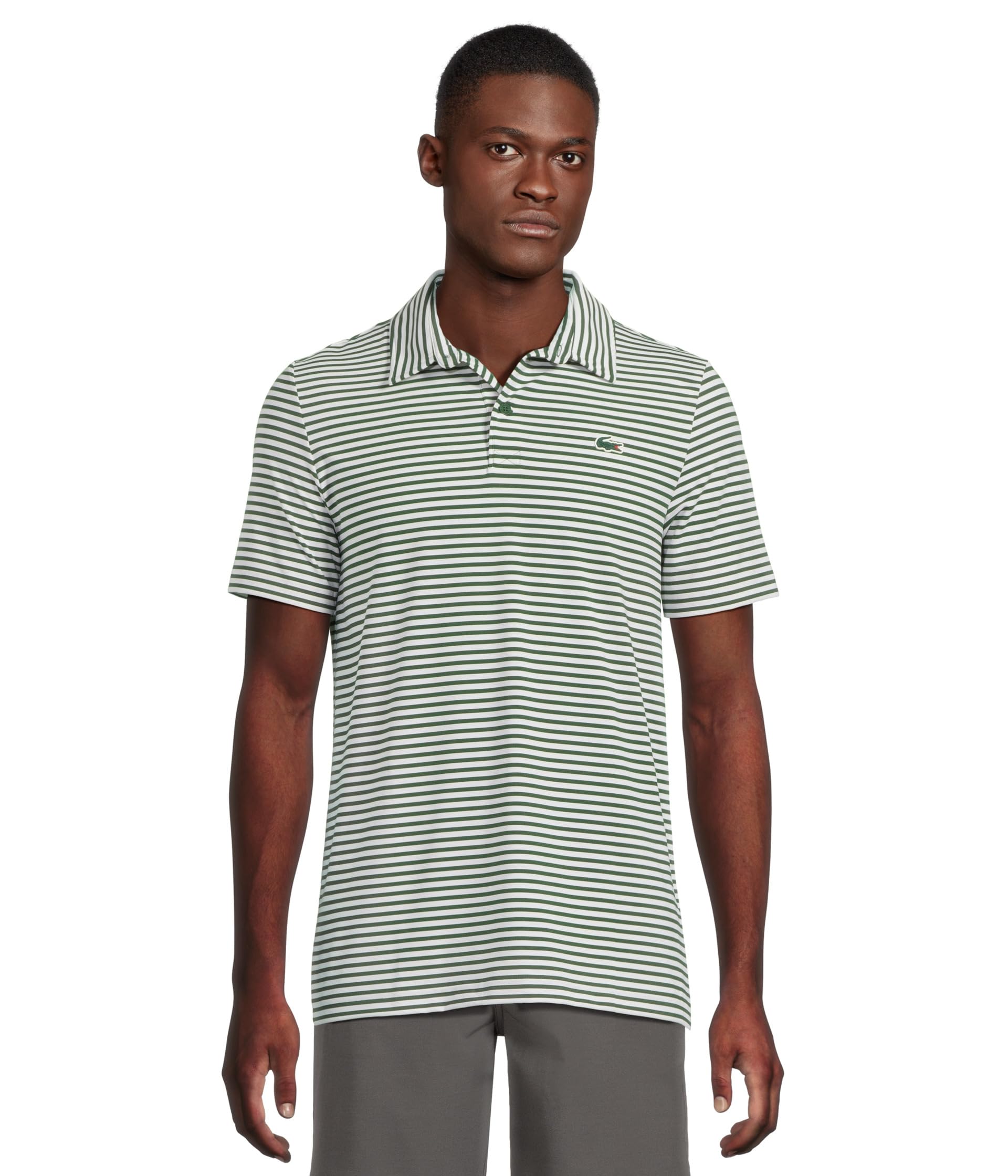 

Рубашка Lacoste Ultra Dry Anti-Uv Striped Golf Polo Shirt, Green/White