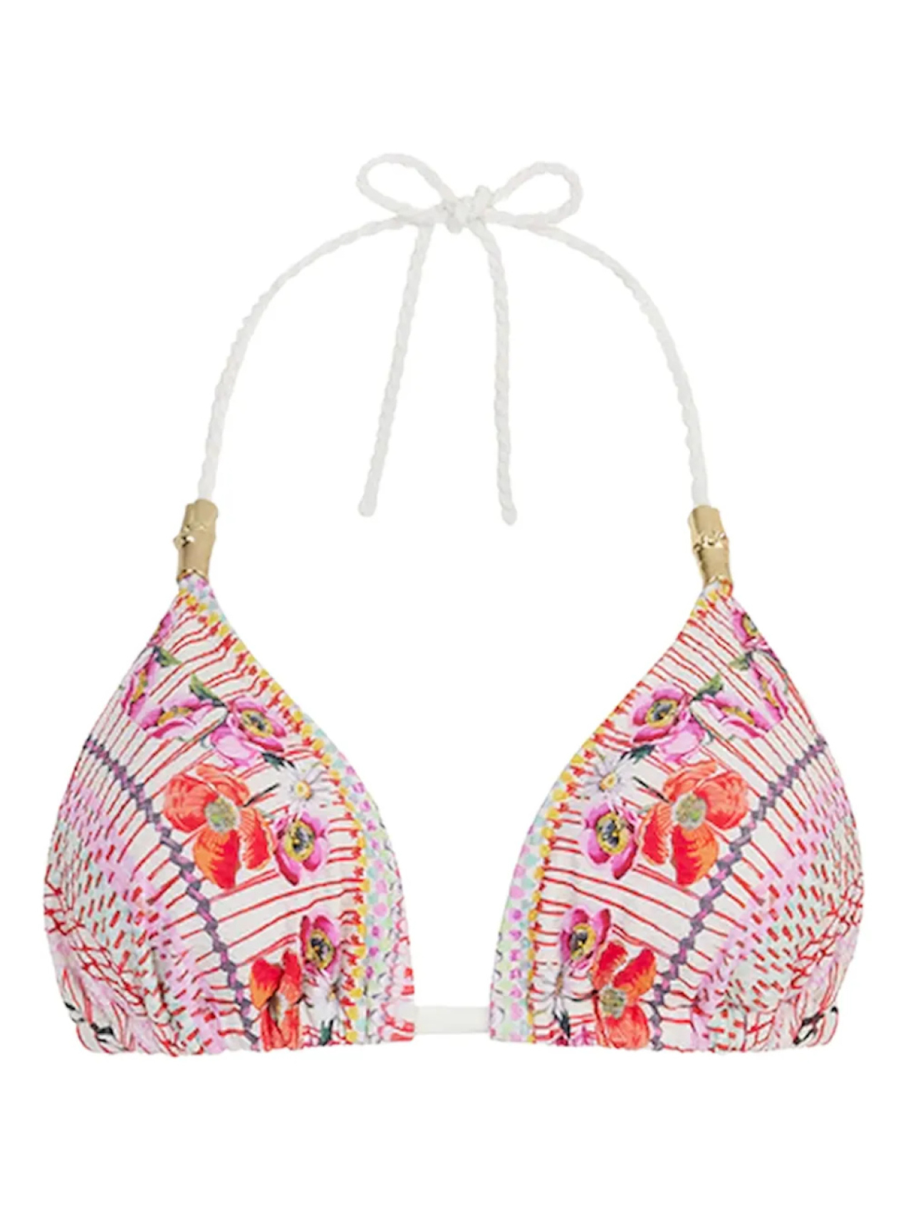 

Temperley London топ бикини Pomegranate с треугольными чашками, розовый