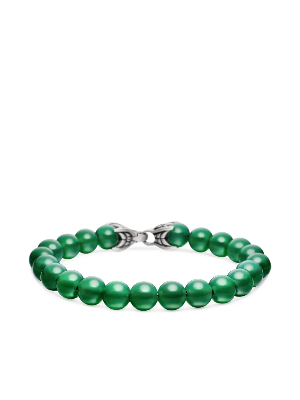 

Серебряный браслет Spiritual Beads (8 мм) David Yurman, зеленый