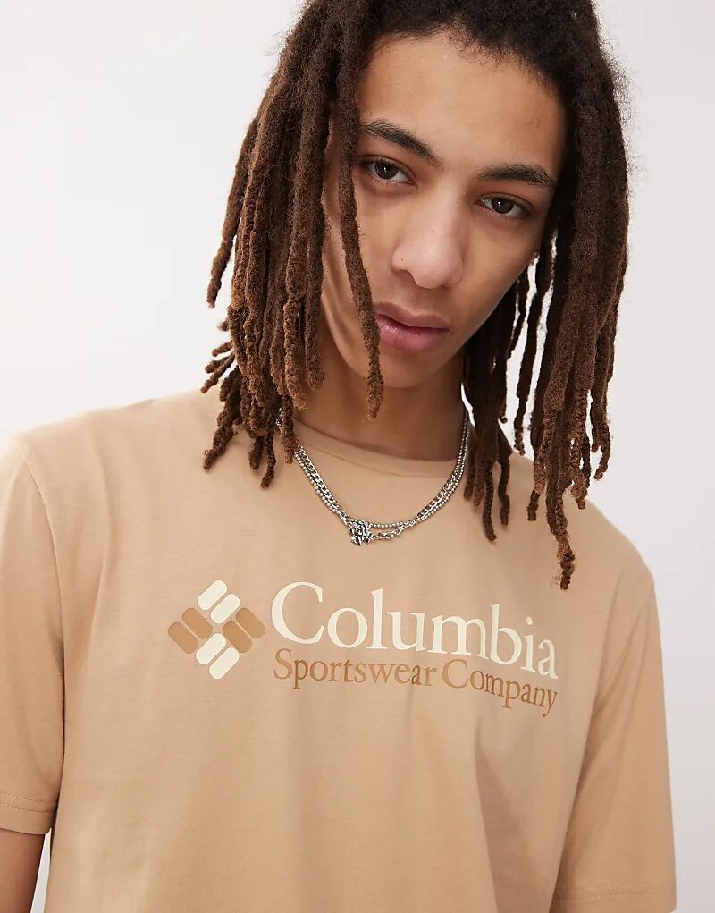 

Футболка Columbia CSC Basic Logo бежевого цвета