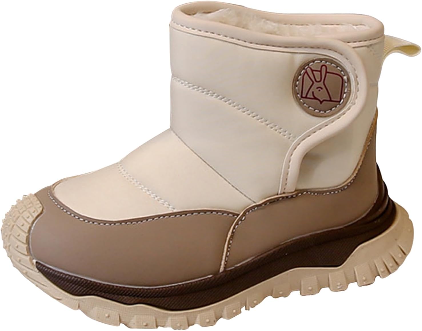 

Мальчики Девочки Толстые плюшевые утепленные сапожки для снега Детские водонепроницаемые ботинки с нескользящей подошвой Платформенные ботинки Наружная зимняя обувь Уютные флисовые зимние теплые туфли Generic, B-Beige