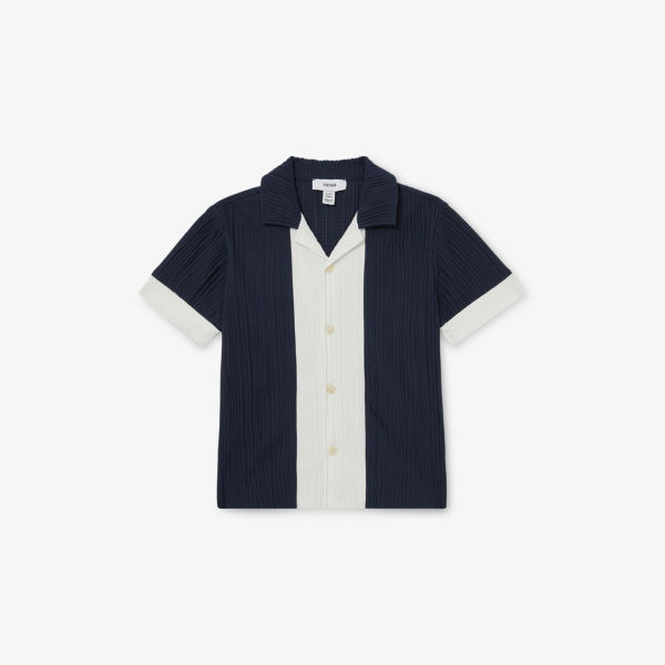 

Цветной плиссированный топ с вставками 9-13 лет Reiss, белый