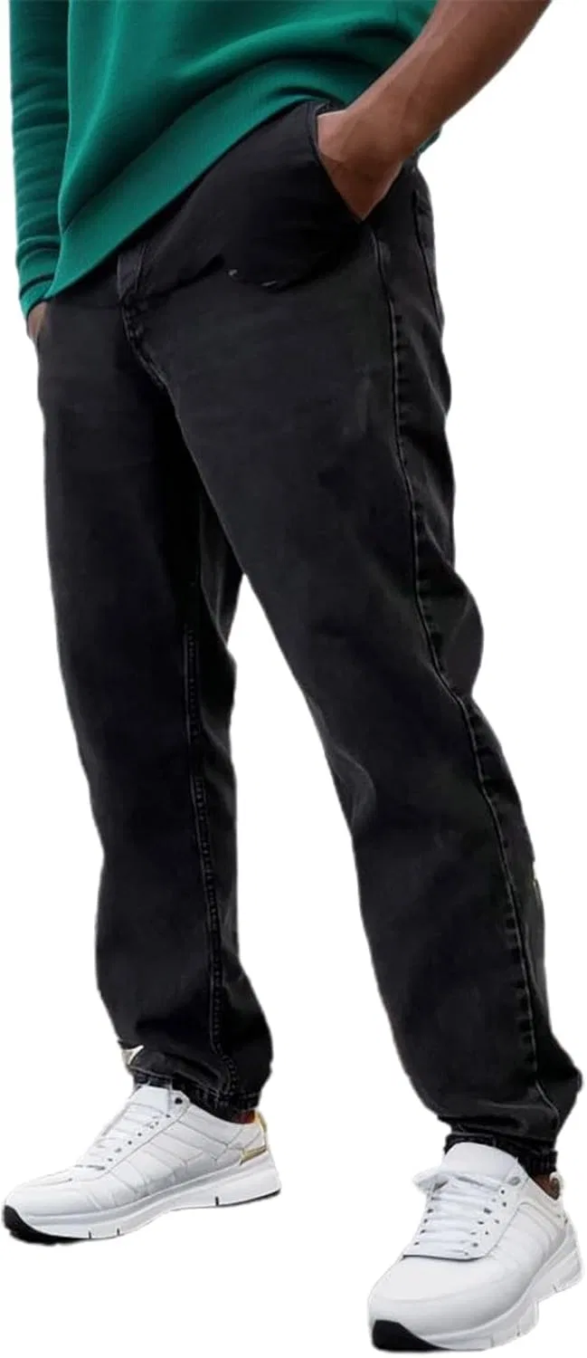 Джинсы свободные, джинсы, Black