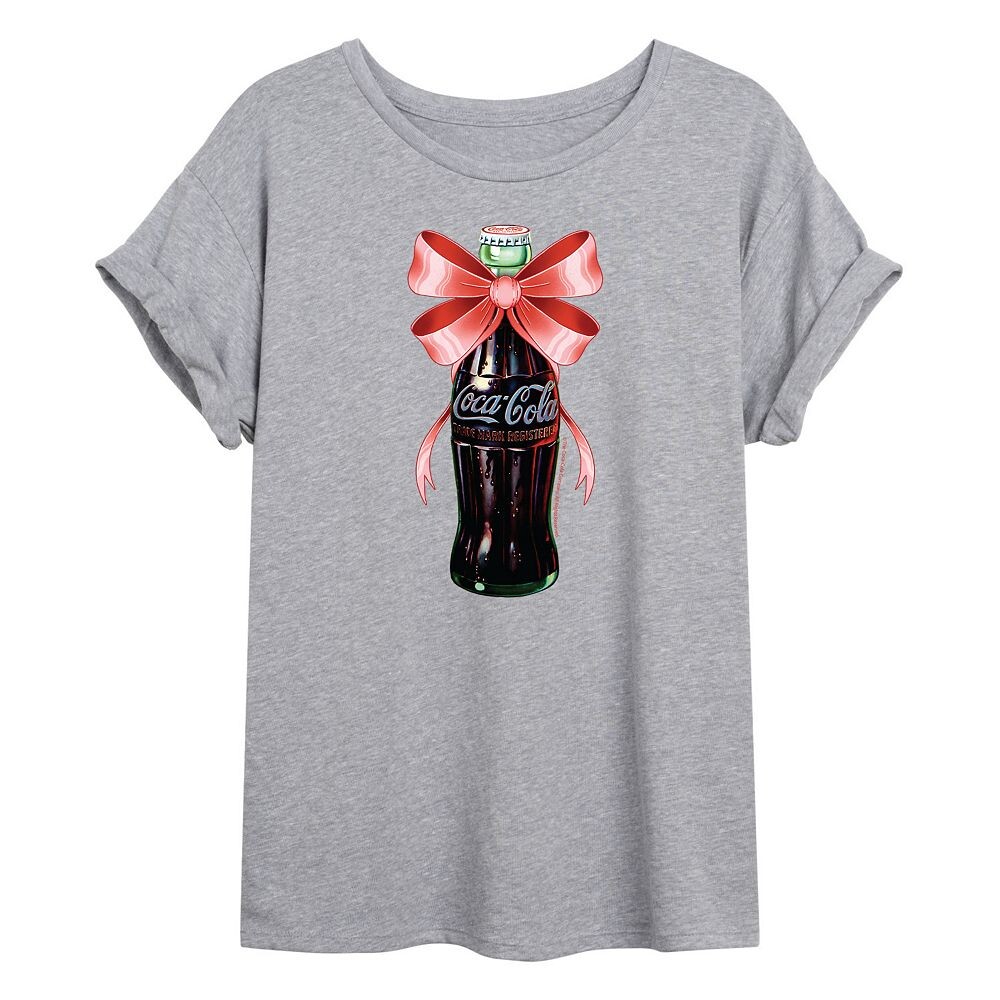 

Детская большая футболка с бантом в форме бутылки Coca-Cola Licensed Character, цвет Heather Gray