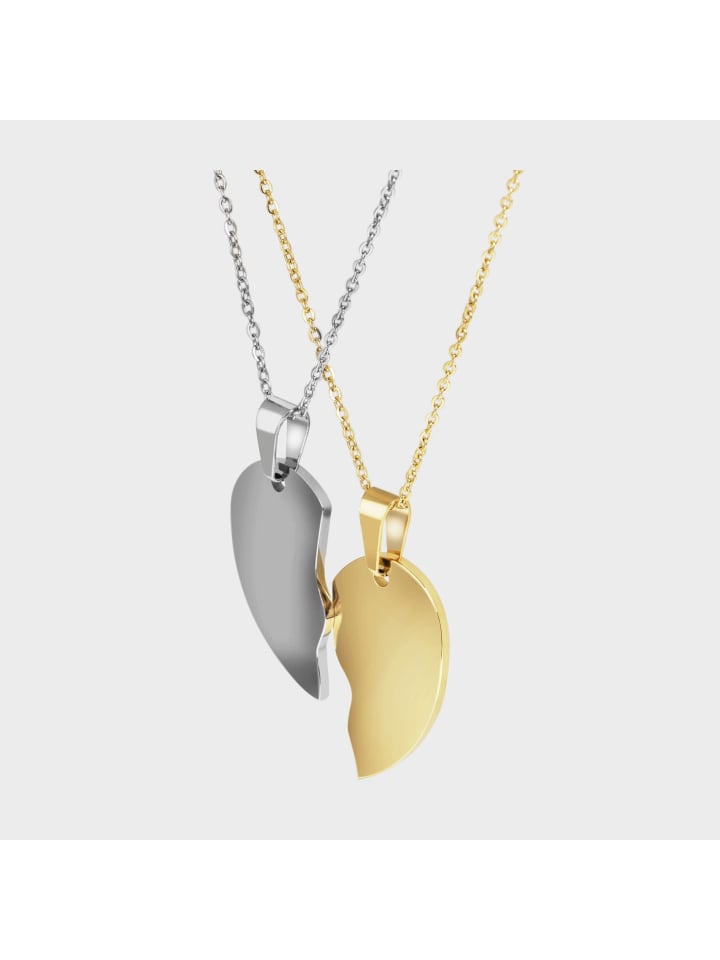 

Adeliás Кулон унисекс - кулон в форме сердца с гравировкой, изготовленный из нержавеющей стали серебристого цвета