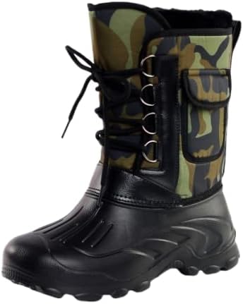 

Мужские сапоги Duck, Водонепроницаемая оболочка, Зимние сапоги с утеплителем и меховой подкладкой Azttoztto, зеленый