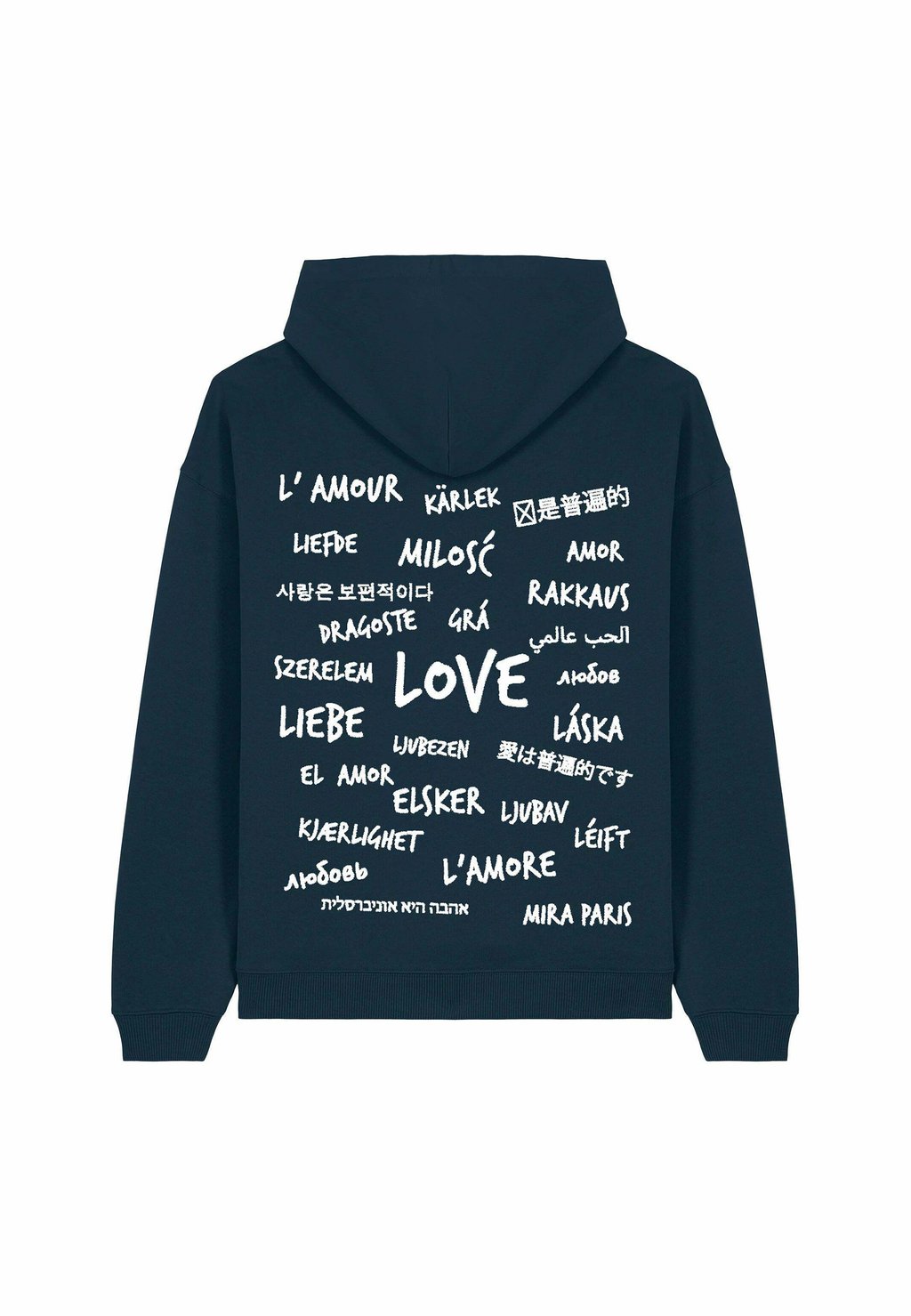 

Толстовка UNIVERSAL LOVE BACK PRINT - Hoodie Mira Paris, темно-синий